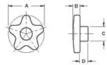 5 Point Star Dimensions